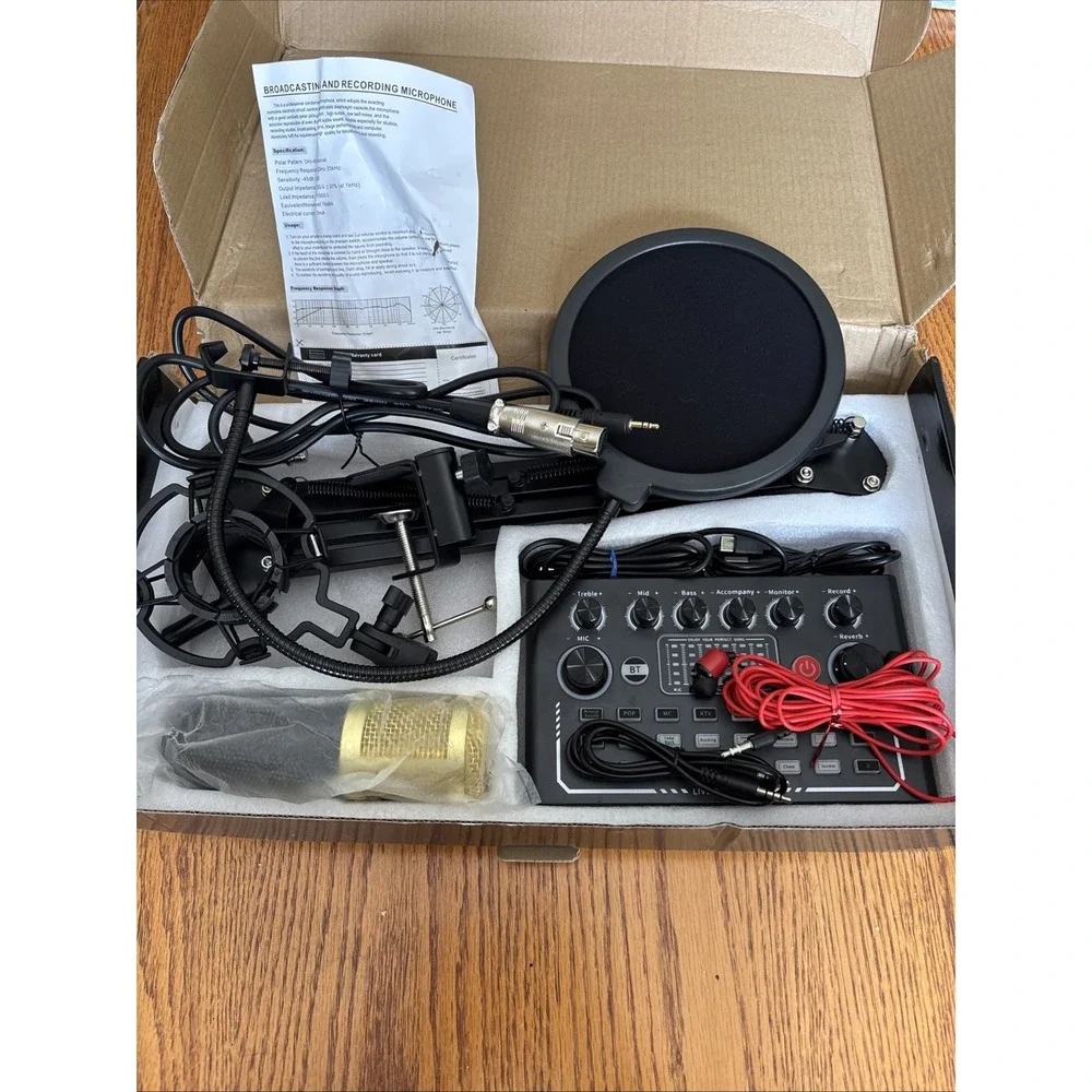 Professional Condenser‎ Microphone Black Bundle One Pack ALPOWL BM800TZ